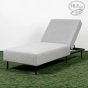 Садовый шезлонг-лежак Chic Lounger, Black акриловая ткань Lead Chine