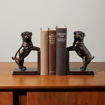 Набор из 2-х держателей для книг Bookend Standing French Bulldogs