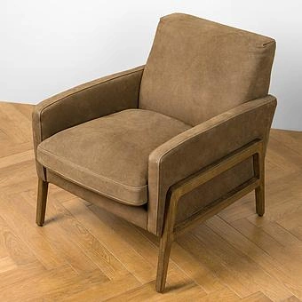 Кресло Cupertino Chair RM натуральная кожа Sand Nubuck - ракурс 6