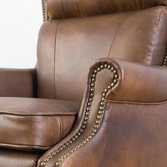 Кресло Doctor Armchair, Red Brown Wood D натуральная кожа Mocha - ракурс 9
