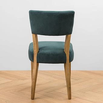 Стул Mami Dining Chair, Oak Brown полиэстер Maldives Blue - ракурс 5