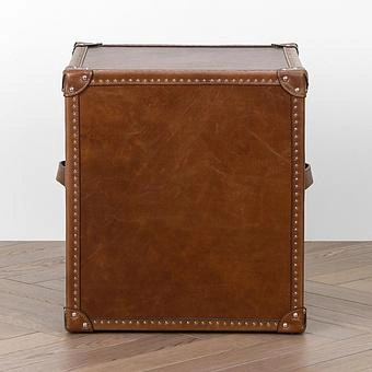 Тумба-сундук Harrison Trunk A натуральная кожа Vector Dark Brown - ракурс 4