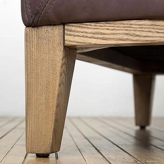 Кресло Bench 1 Seater натуральная кожа Riders Gunmetal - ракурс 8