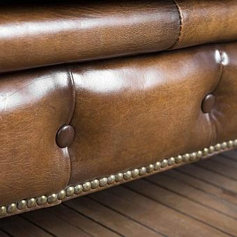 Трёхместный диван Constable 3 Seater натуральная кожа Original Vintage Coffee - ракурс 12