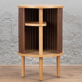 Прикроватный столик Audacious Side Table Without USB, Oak экокожа Hazelnut Faux Leather - ракурс 4
