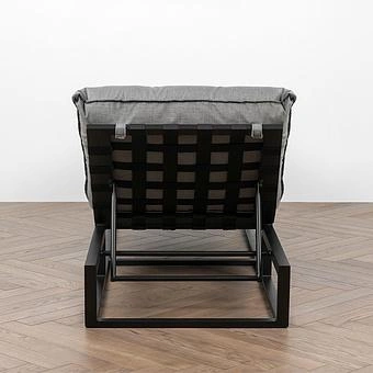 Садовый шезлонг-лежак Reef Lounger, Black акриловая ткань Light Stone - ракурс 5