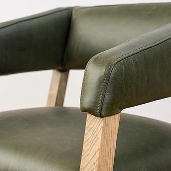 Стул Milano Chair натуральная кожа British Green - ракурс 9