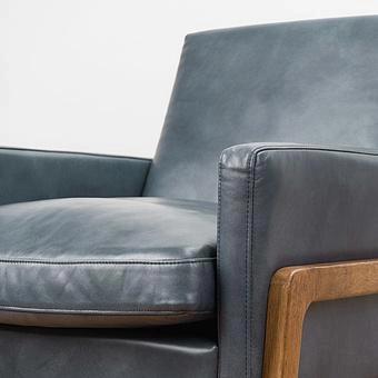 Кресло Cupertino Chair RM натуральная кожа Dark Blue Master - ракурс 8