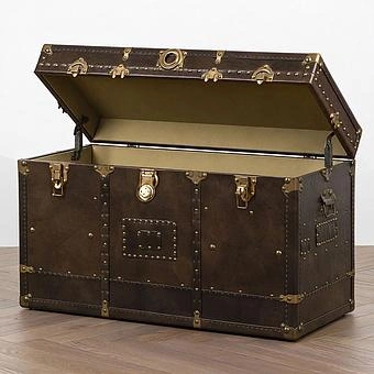 Сундук Tanker Trunk RM натуральная кожа Antique Master - ракурс 2