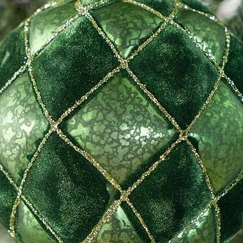 Ёлочная игрушка Velvet Cells Ball Green 10 cm - ракурс 3