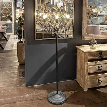 Торшер Crystal Floor Lamp discount3 хрусталь и металл Clear Crystal and Antique Rust