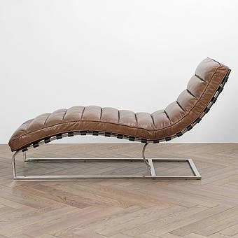 Шезлонг Toledo Lounge Chair RM натуральная кожа Antique Master - ракурс 3