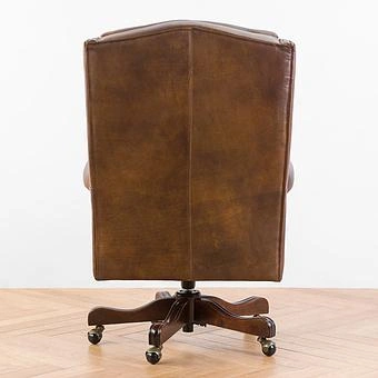 Кресло Doctor Armchair, Red Brown Wood D натуральная кожа Mocha - ракурс 6