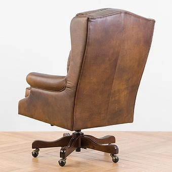Кресло Doctor Armchair, Red Brown Wood D натуральная кожа Mocha - ракурс 5