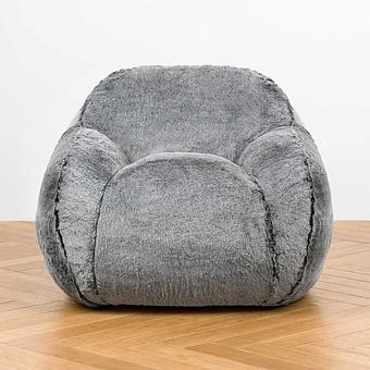 Кресло Baby Snug Chair искусственный мех Big Bear Pink - ракурс 2