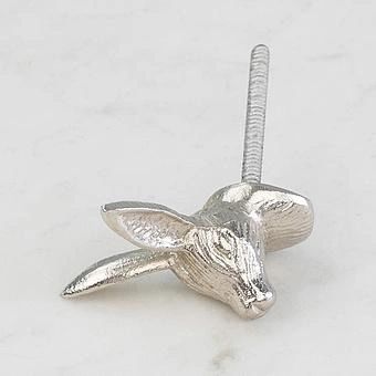 Мебельная ручка Silver Striped Bunny Metal Knob - ракурс 3