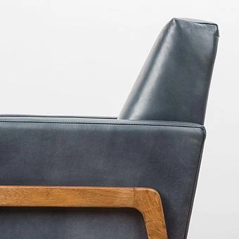 Кресло Cupertino Chair RM натуральная кожа Dark Blue Master - ракурс 7