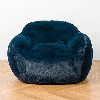 Кресло Snug Chair искусственный мех Big Bear Blue - ракурс 2