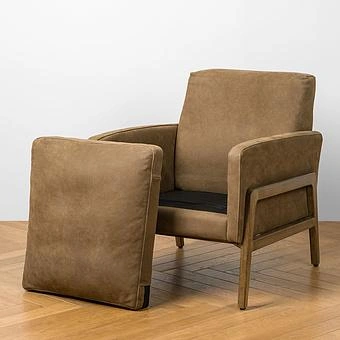 Кресло Cupertino Chair RM натуральная кожа Sand Nubuck - ракурс 12