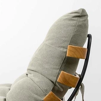 Кресло Capri Armchair, Black Matt Metal RM лён Olive Linen - ракурс 8