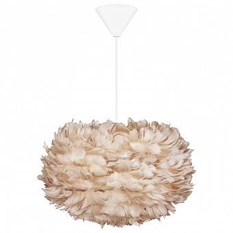 Подвесной светильник Eos Hanging Lamp With White Cord Medium перья Light Brown Feathers