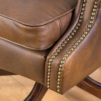 Кресло Doctor Armchair, Red Brown Wood D натуральная кожа Mocha - ракурс 10