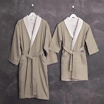 Халат домашний Premium Hotel Bathrobe With Pockets Beige 2XL - ракурс 5