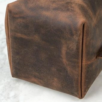 Корзина для хранения Leather Storage Basket Small натуральная кожа Choko - ракурс 4