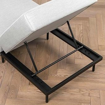 Садовый шезлонг-лежак Chic Lounger, Black акриловая ткань Lead Chine - ракурс 6