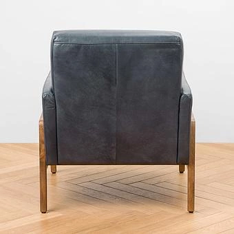 Кресло Cupertino Chair RM натуральная кожа Dark Blue Master - ракурс 5
