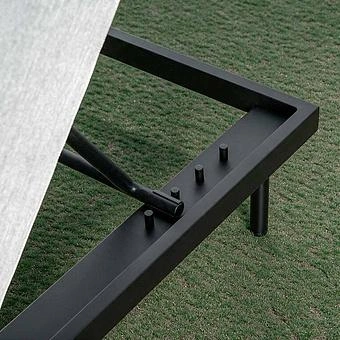 Садовый шезлонг-лежак Chic Lounger, Black акриловая ткань Lead Chine - ракурс 7