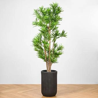 Кашпо Ergo Jet Tall Cylinder Pot Anthracite Large - ракурс 7