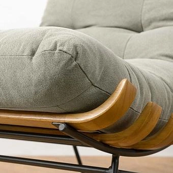 Кресло Capri Armchair, Black Matt Metal RM лён Olive Linen - ракурс 9