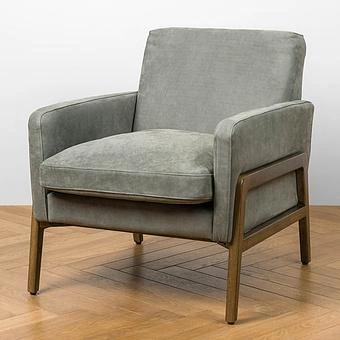 Кресло Cupertino Chair RM натуральная кожа Anthracite Nubuck