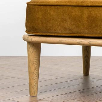 Кресло Maldives Chair, Bleached Oak ткань Autumn Brown Light - ракурс 8