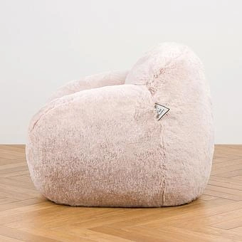 Кресло Baby Snug Chair искусственный мех Big Bear Pink - ракурс 3