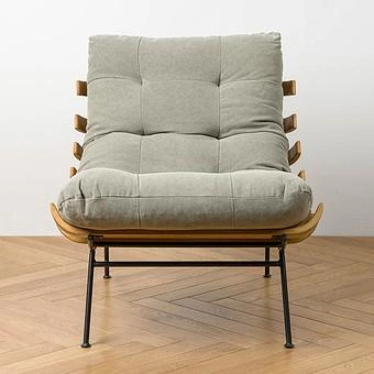 Кресло Capri Armchair, Black Matt Metal RM лён Olive Linen - ракурс 2