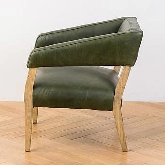 Стул Milano Chair натуральная кожа British Green - ракурс 3