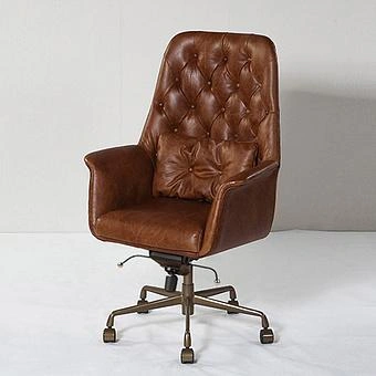 Кресло Ufficio Verona Armchair D натуральная кожа Vintage Brown