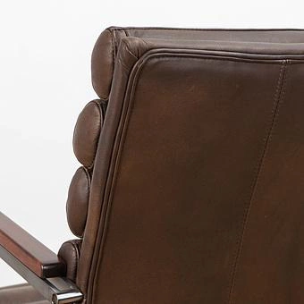 Кресло Ufficio Torino Armchair, Red Brown Wood D натуральная кожа Mars - ракурс 11