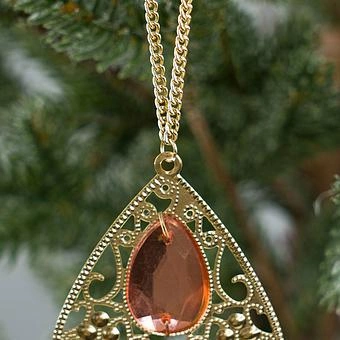 Новогодняя подвеска Metal Pendant With Turquoise Tassel 13 cm - ракурс 4