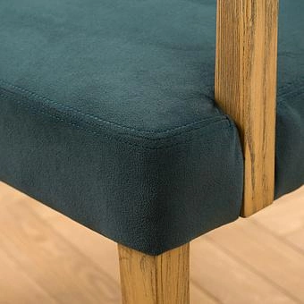 Стул Mami Dining Chair With Arms, Oak Brown полиэстер Maldives Blue - ракурс 9