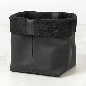 Корзина для хранения Leather Storage Basket Small натуральная кожа Noire