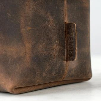 Корзина для хранения Leather Storage Basket Small натуральная кожа Choko - ракурс 3