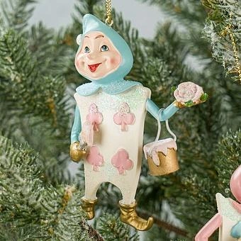 Набор из 2-х ёлочных игрушек Set Of 2 Playing Card Men Pink Blue 10 cm - ракурс 3