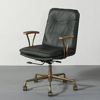 Кресло Ufficio Siena Armchair D натуральная кожа Antique Slate