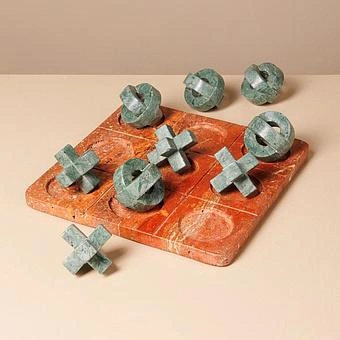 Настольная игра Marble And Travertine Tic Tac Toe Game - ракурс 2