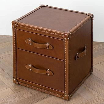Тумба-сундук Harrison Trunk A натуральная кожа Vector Dark Brown - ракурс 5