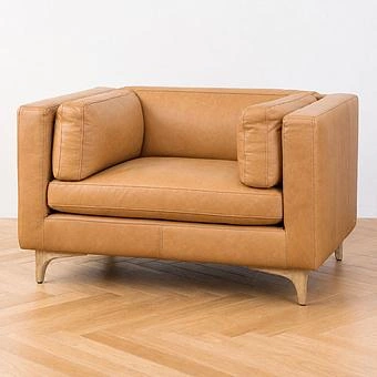 Кресло Dwell 1 Seater натуральная кожа Napinha Camel