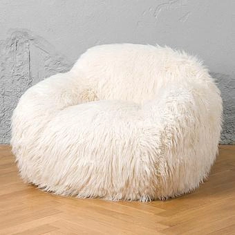 Кресло Snug Chair искусственный мех Big Bear Grey